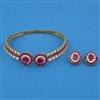 American Diamond Hasli Necklace with Mehndi Plating