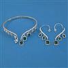 American Diamond Hasli Necklace with Rhodium Plating