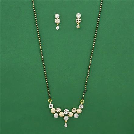 American Diamond Classic Mangalsutra with 2 Tone Plating