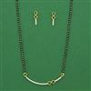 American Diamond Delicate Mangalsutra with Rhodium Plating 2 Tone Plating