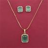 American Diamond Classic Pendant Set with 2 Tone Plating