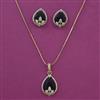 American Diamond Classic Pendant Set with 2 Tone Plating