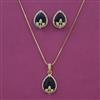 American Diamond Classic Pendant Set with 2 Tone Plating