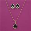 American Diamond Classic Pendant Set with 2 Tone Plating