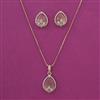 American Diamond Classic Pendant Set with 2 Tone Plating