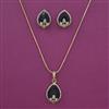 American Diamond Classic Pendant Set with 2 Tone Plating