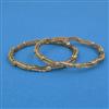 American Diamond Delicate Bangles with Mehndi Plating