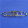 American Diamond Delicate Bangles with Mehndi Plating