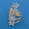 American Diamond Adjustable Ring with Rhodium Plating 2 Tone Plating Mehndi Plating Carat Plating