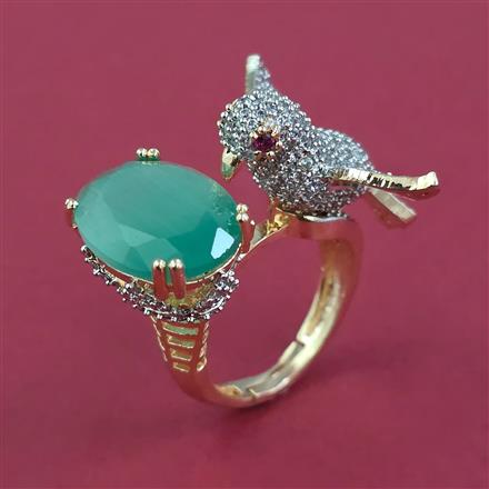 American Diamond Birds Ring with Carat Plating