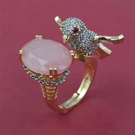 American Diamond Birds Ring with Carat Plating