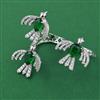 American Diamond Birds Ring with Rhodium Plating