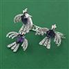American Diamond Birds Ring with Rhodium Plating