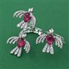 American Diamond Birds Ring with Rhodium Plating