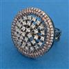 American Diamond Adjustable Ring with Black Plating