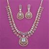 American Diamond Classic Necklace with 2 Tone Plating
