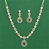 American Diamond Delicate Necklace with 2 Tone Plating