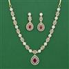 American Diamond Delicate Necklace with 2 Tone Plating