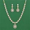 American Diamond Delicate Necklace with 2 Tone Plating