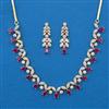 American Diamond Delicate Necklace with 2 Tone Plating
