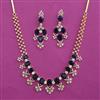 American Diamond Classic Necklace with 2 Tone Plating