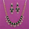American Diamond Classic Necklace with 2 Tone Plating