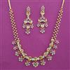 American Diamond Classic Necklace with 2 Tone Plating