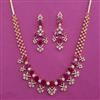 American Diamond Classic Necklace with 2 Tone Plating