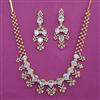 American Diamond Classic Necklace with 2 Tone Plating