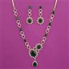 American Diamond Delicate Necklace with 2 Tone Plating