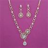 American Diamond Delicate Necklace with 2 Tone Plating