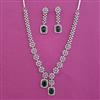 American Diamond Classic Necklace with Rhodium Plating