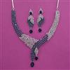 American Diamond Classic Necklace with Rhodium Plating
