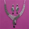 American Diamond Classic Necklace with Rhodium Plating