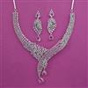 American Diamond Classic Necklace with Rhodium Plating