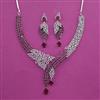 American Diamond Classic Necklace with Rhodium Plating
