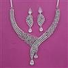 American Diamond Classic Necklace with Rhodium Plating
