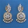 American Diamond Classic Earring with Rhodium Plating 2 Tone Plating