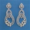American Diamond Classic Earring with Rhodium Plating 2 Tone Plating