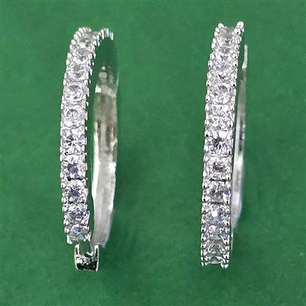 American Diamond Bali with Rhodium Plating 2 Tone Plating