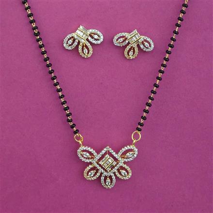 American Diamond Classic Mangalsutra with 2 Tone Plating
