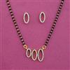 American Diamond Delicate Mangalsutra with Rhodium Plating 2 Tone Plating