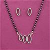 American Diamond Delicate Mangalsutra with Rhodium Plating 2 Tone Plating