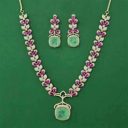 American Diamond Classic Necklace with Carat Plating