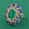 American Diamond Adjustable Ring with Carat Plating