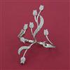 American Diamond Adjustable Ring with Rhodium Plating 2 Tone Plating