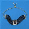 American Diamond Adjustable Bracelet with Mehndi Plating