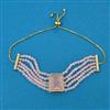 American Diamond Adjustable Bracelet with Mehndi Plating