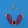 American Diamond Adjustable Bracelet with Mehndi Plating