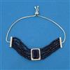 American Diamond Adjustable Bracelet with Rhodium Plating